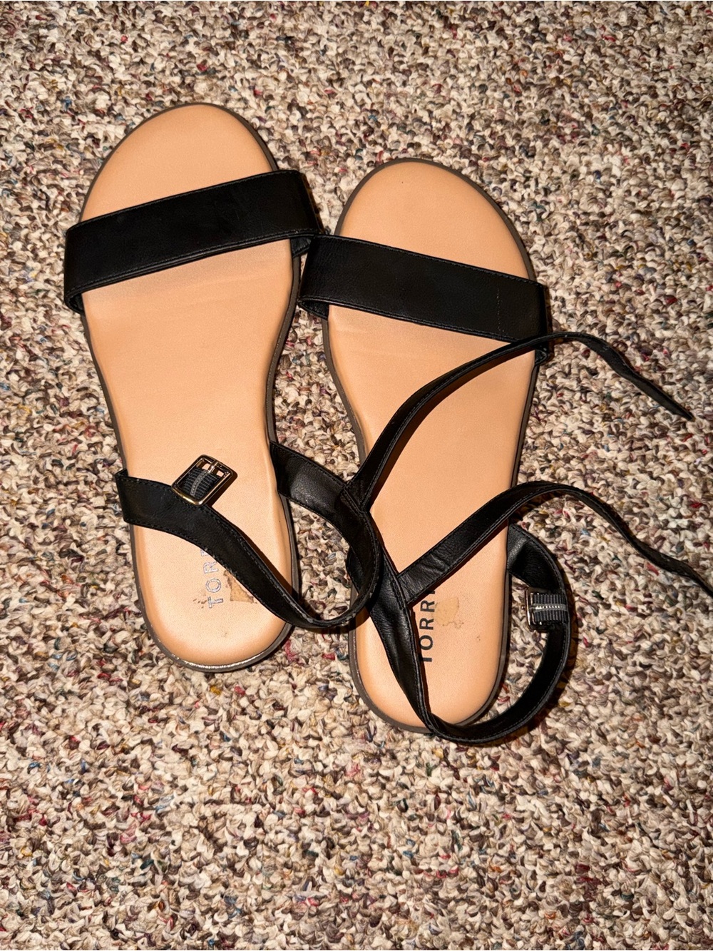TORRID Black Ankle-Strap Women’s Sandals - Unbranded